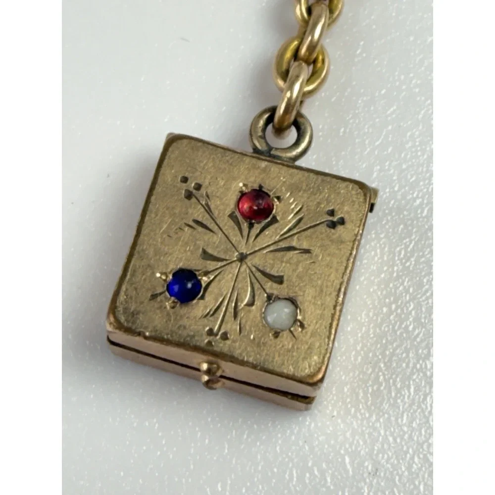 Antique Ideal USA Pocket Watch Gold Filled Chain Fob Running 40.84g